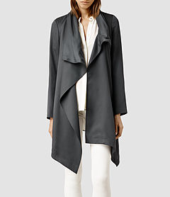 Womens Hyde Monument Coat (Black) | ALLSAINTS.com