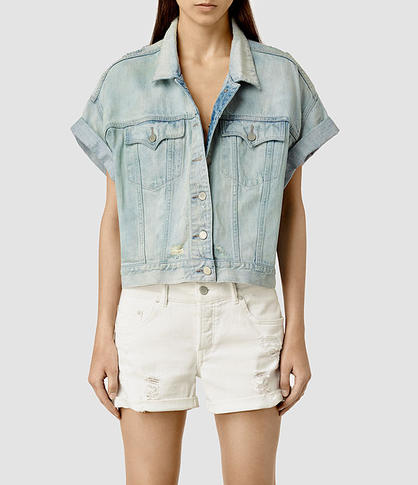 Sale alerts for AllSaints Box Denim Jacket/Damaged - Covvet