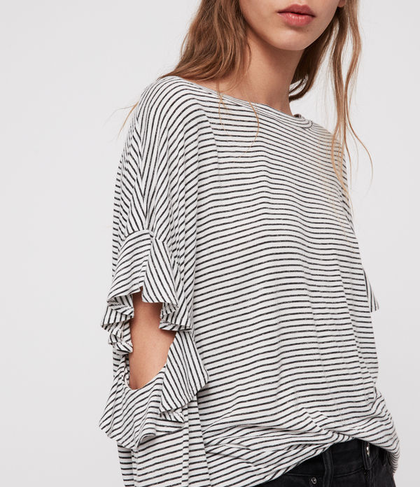 all saints stripe t shirt