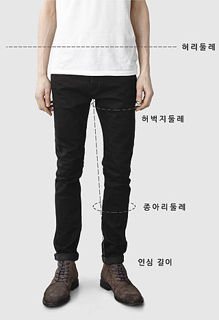 Men's jeans size guide