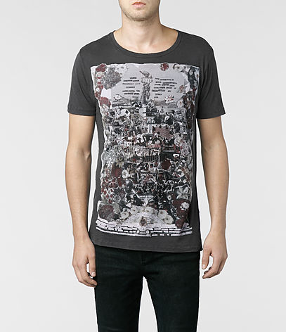 Lantern Crew T shirt, Men, Graphic T Shirts, AllSaints Spitalfields