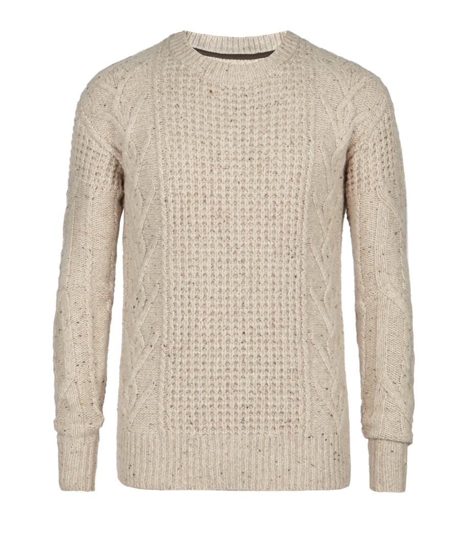 Border Crew Jumper, Men, Knitwear, AllSaints Spitalfields