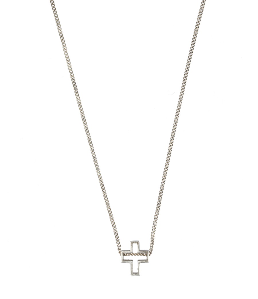 Small Cross Necklace, Men, Jewellery, AllSaints Spitalfields