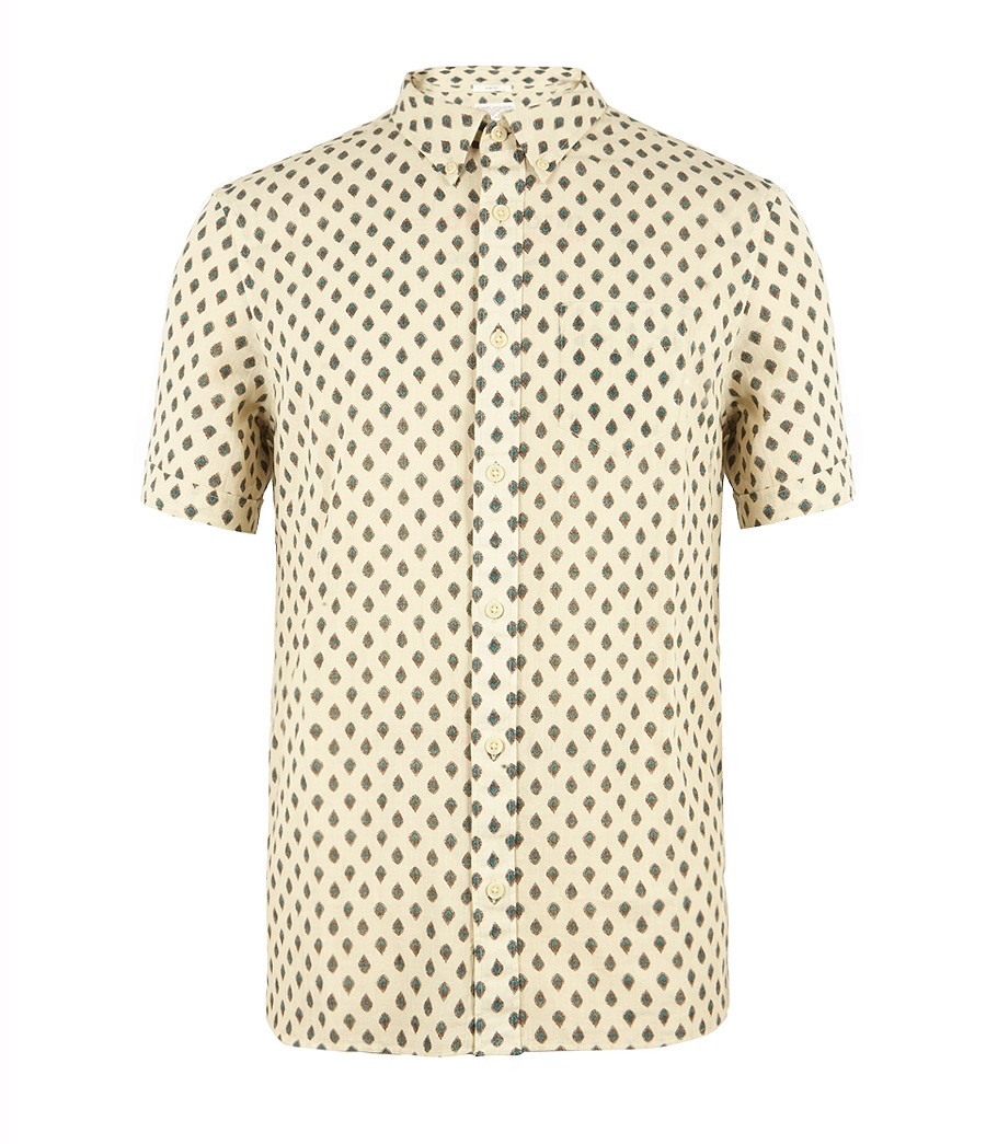 Grosvenor Short Sleeved Shirt, Men, Shirts, AllSaints Spitalfields