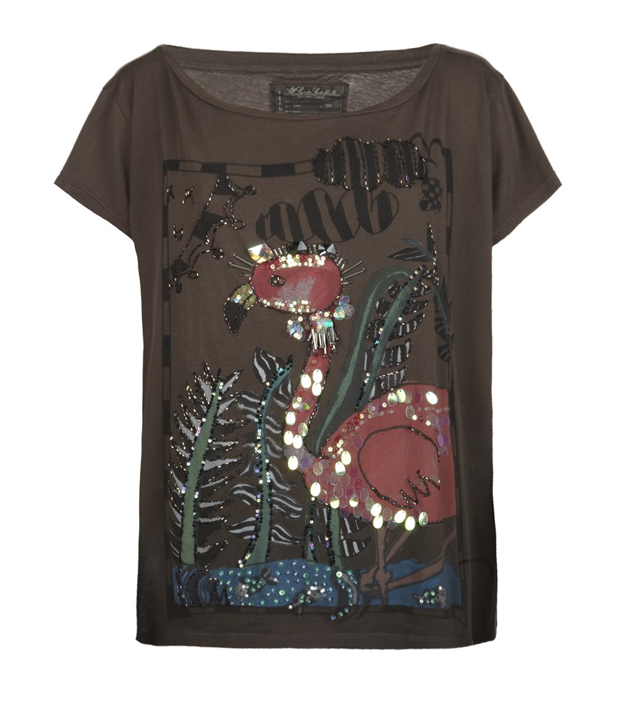 Embellished Flamingo Tee, Women, Graphic T Shirts, AllSaints 