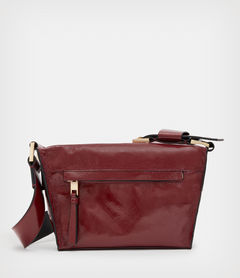 ALLSAINTS UK: Womens Colette Leather Crossbody Bag (liquid_red)