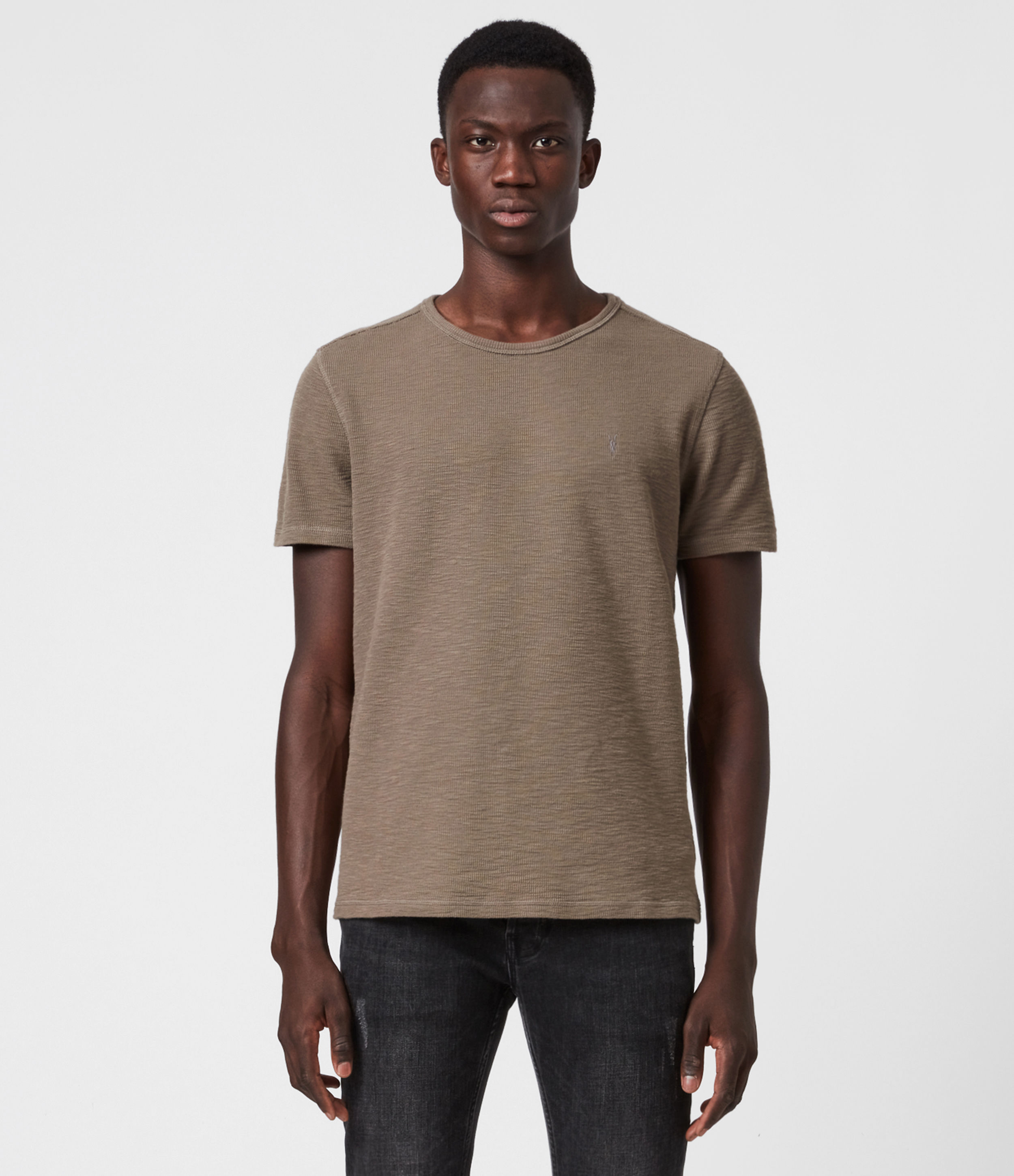 Allsaints Mens Muse Crew T-shirt In Burnished Grey