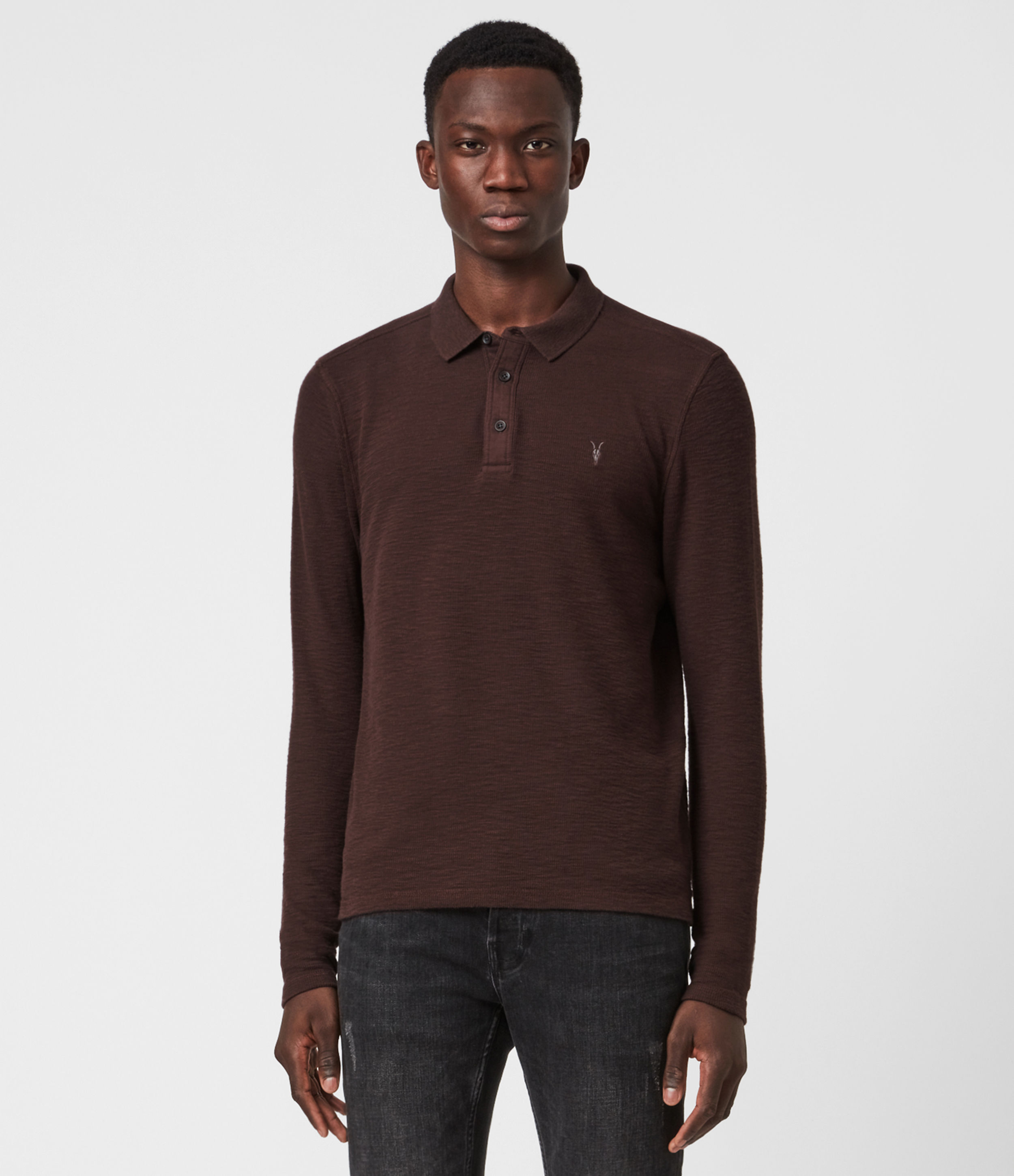 long sleeve polo shirts all saints