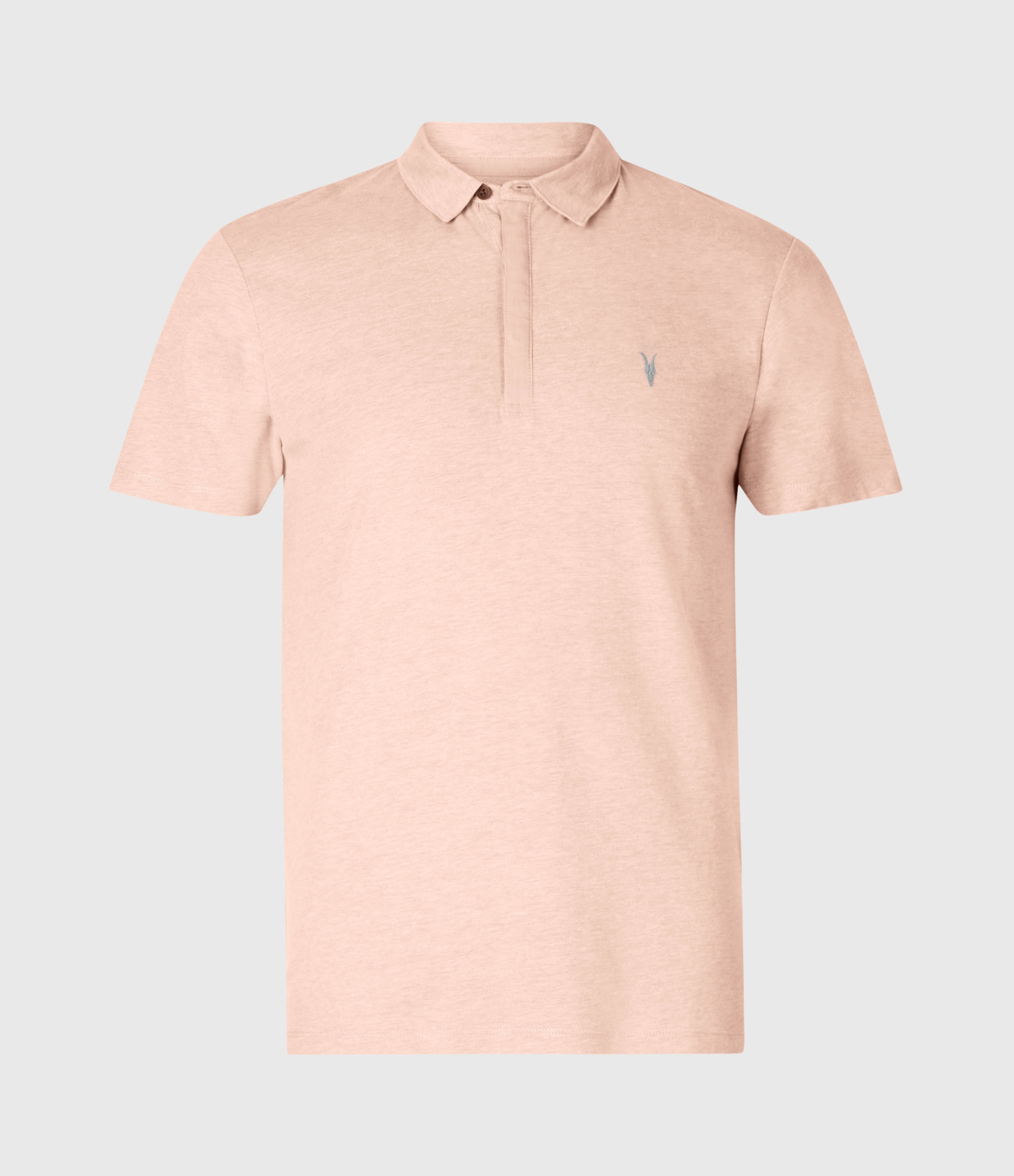 Allsaints Brace Ss Polo In Blossom Pink