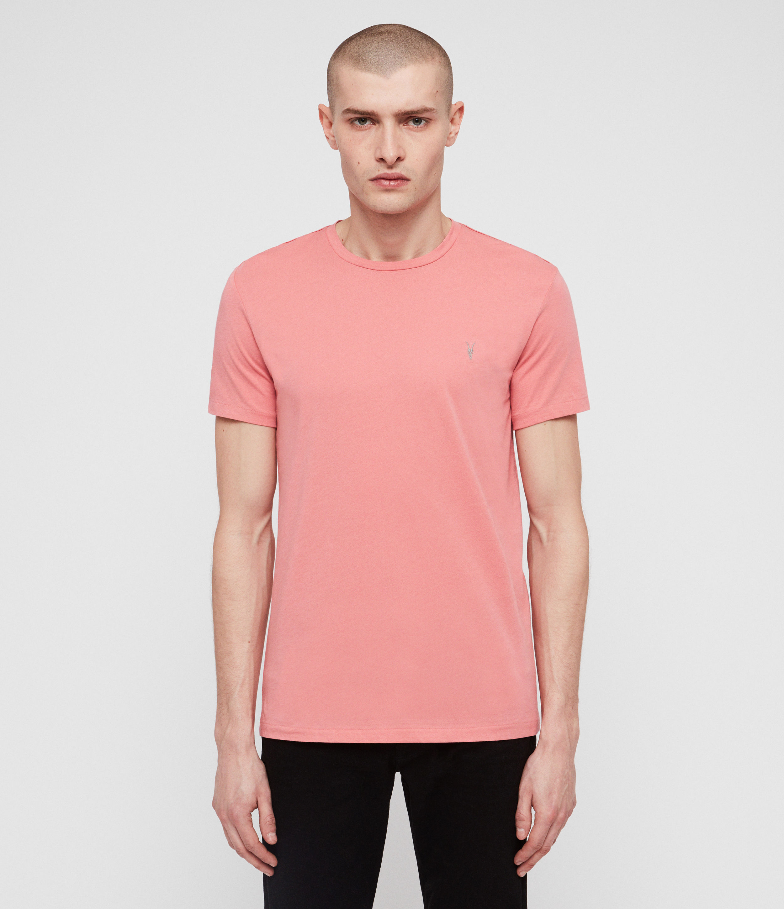 Allsaints Mens Tonic Crew T-shirt In Sorbet Pink