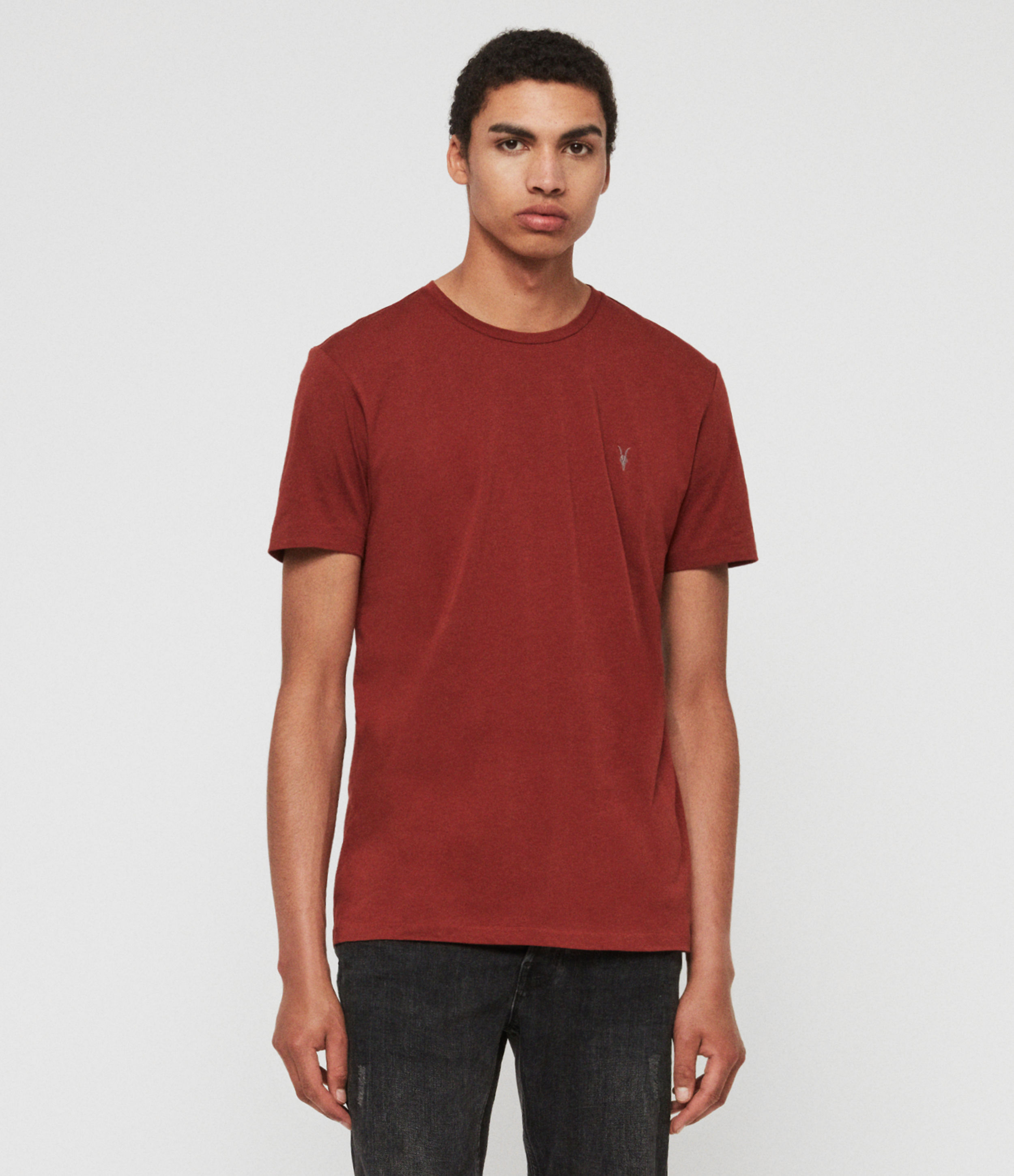 Allsaints Mens Tonic Crew T-shirt In Red