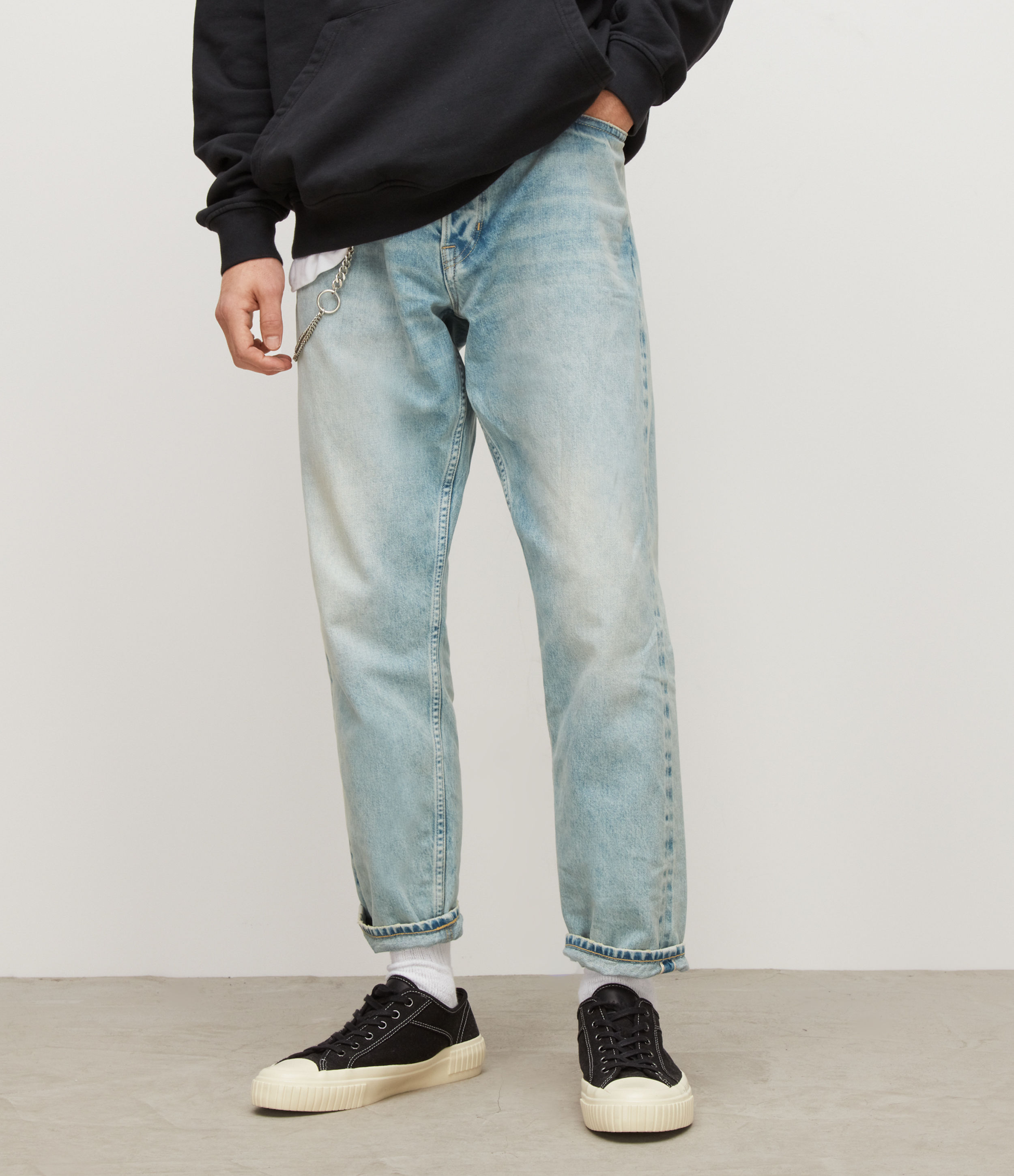 mens light indigo jeans