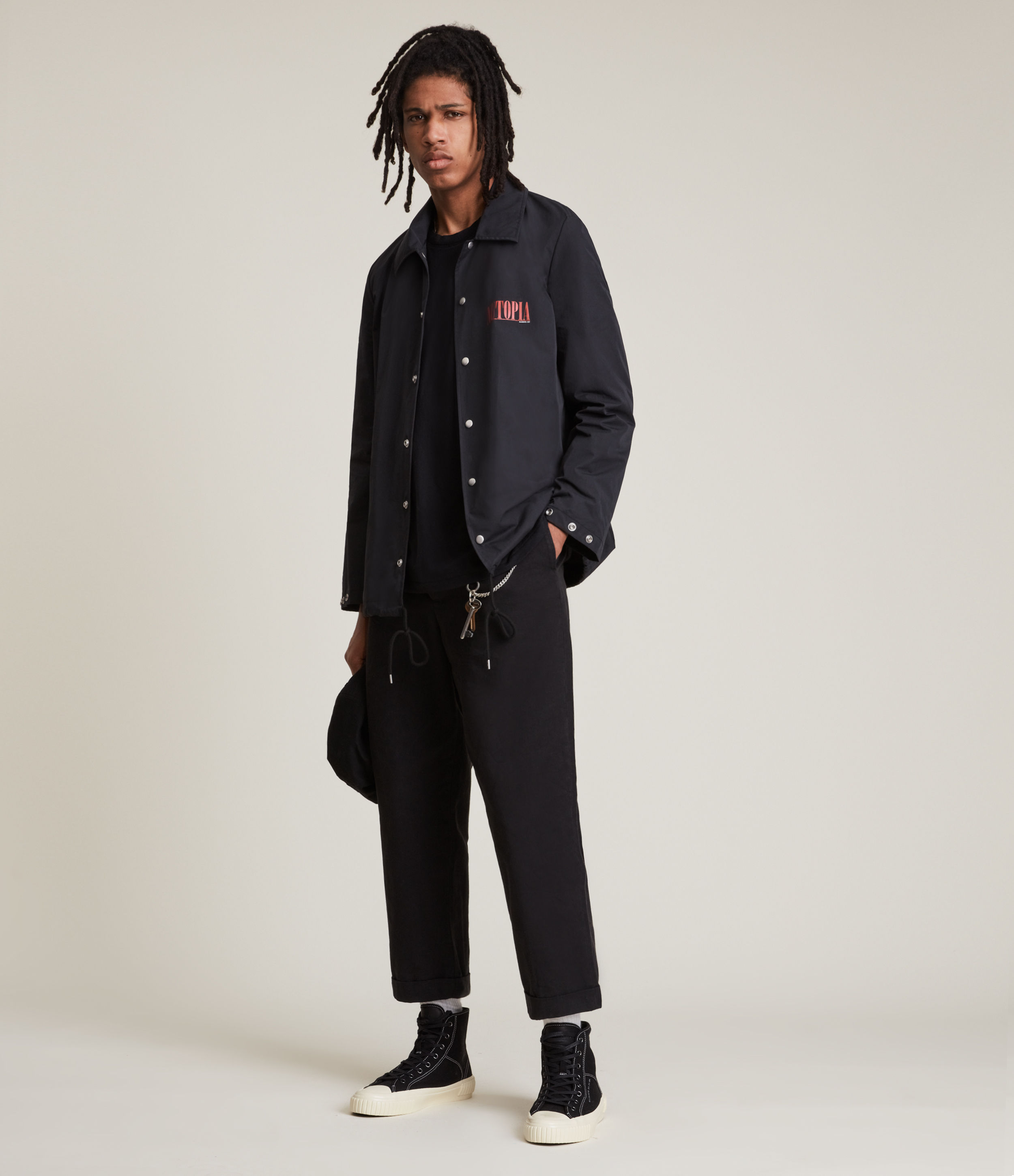 AllSaints Men’s Sheffi Jacket, Black, Size: S