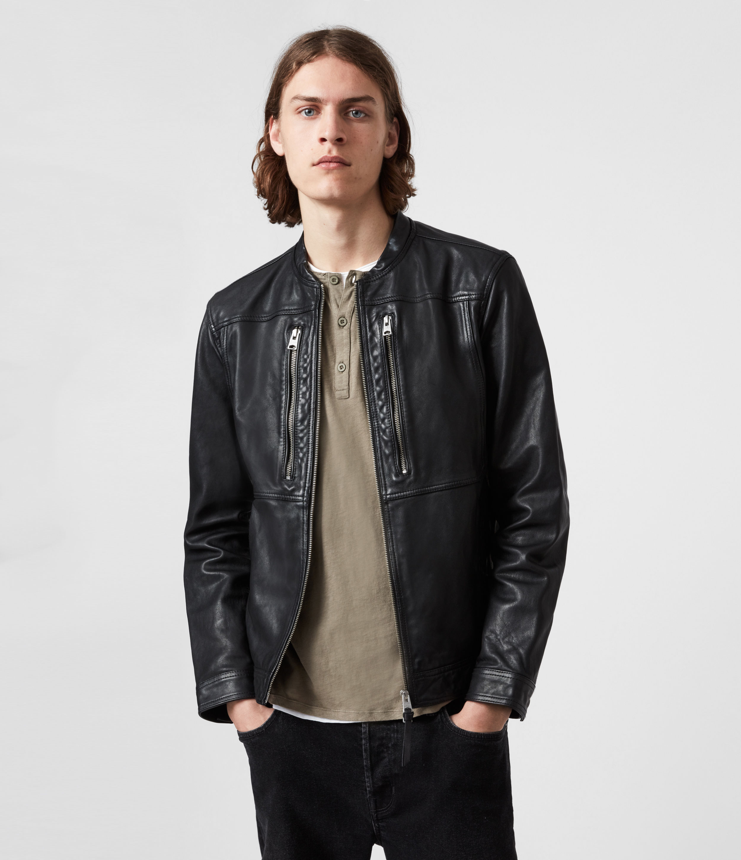 AllSaints Monix Leather Jacket on All Saints US | AccuWeather Shop