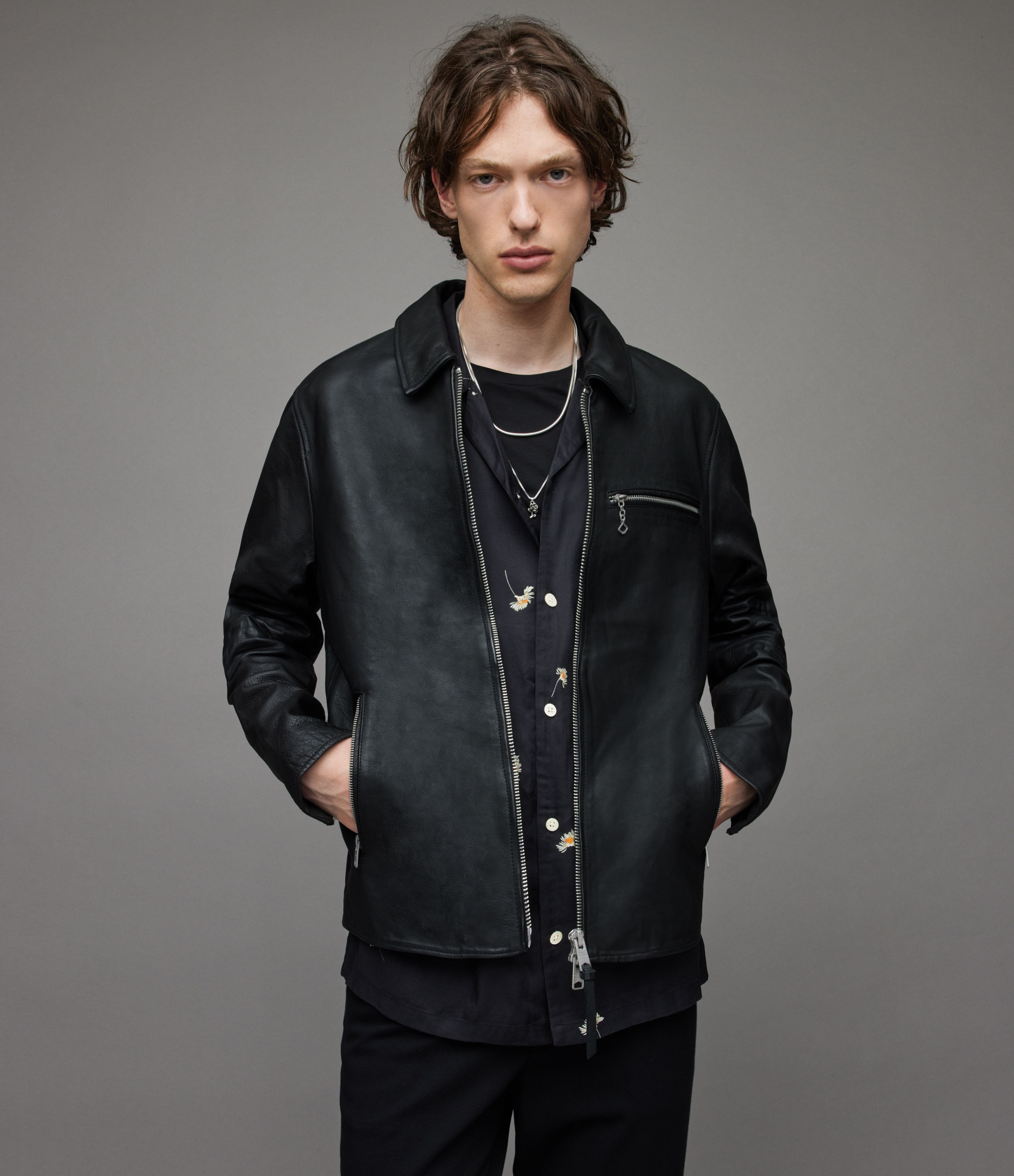 AllSaints Brett Leather Jacket