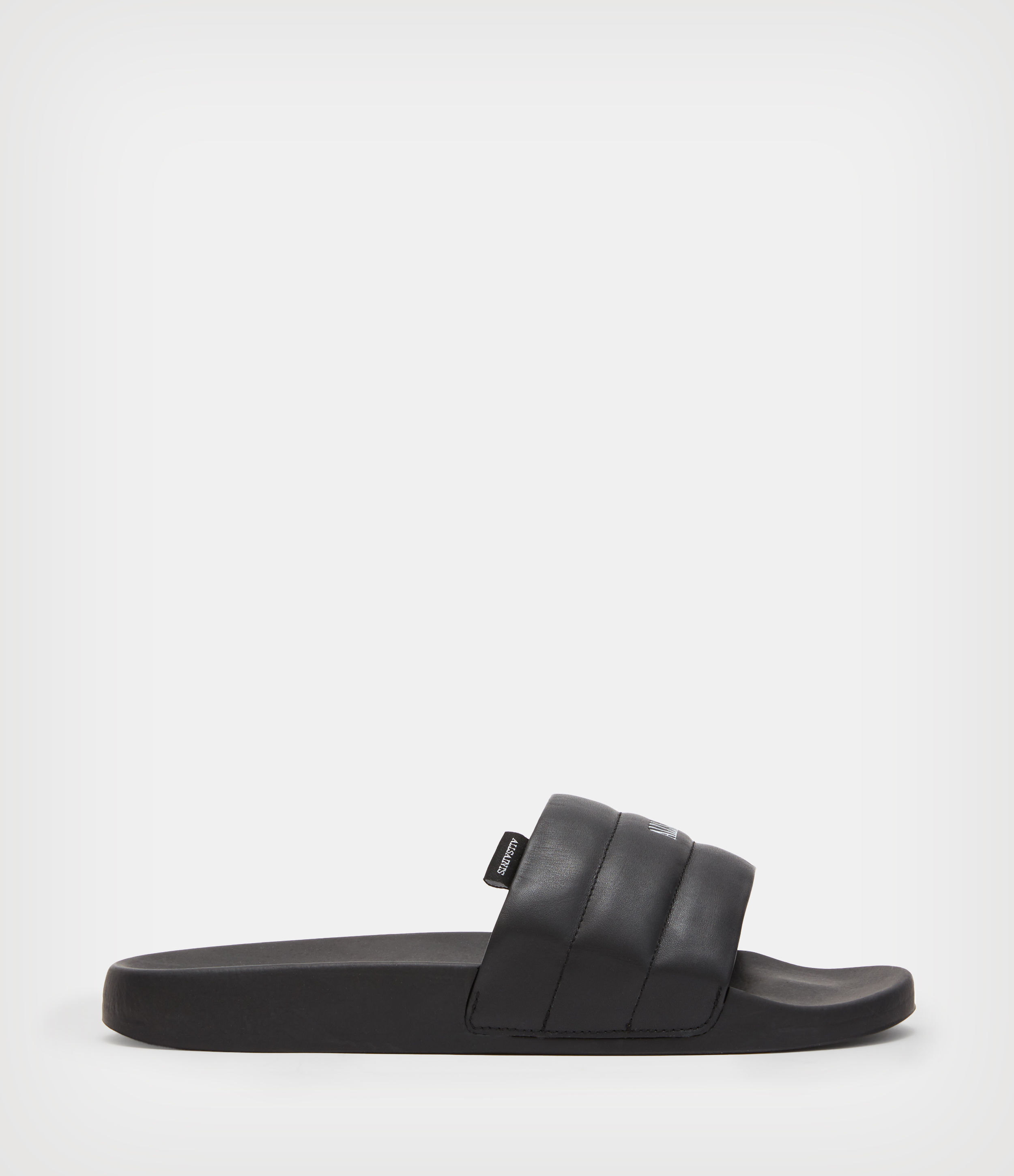 Allsaints Men's Shell Slide Sandals In Black | ModeSens