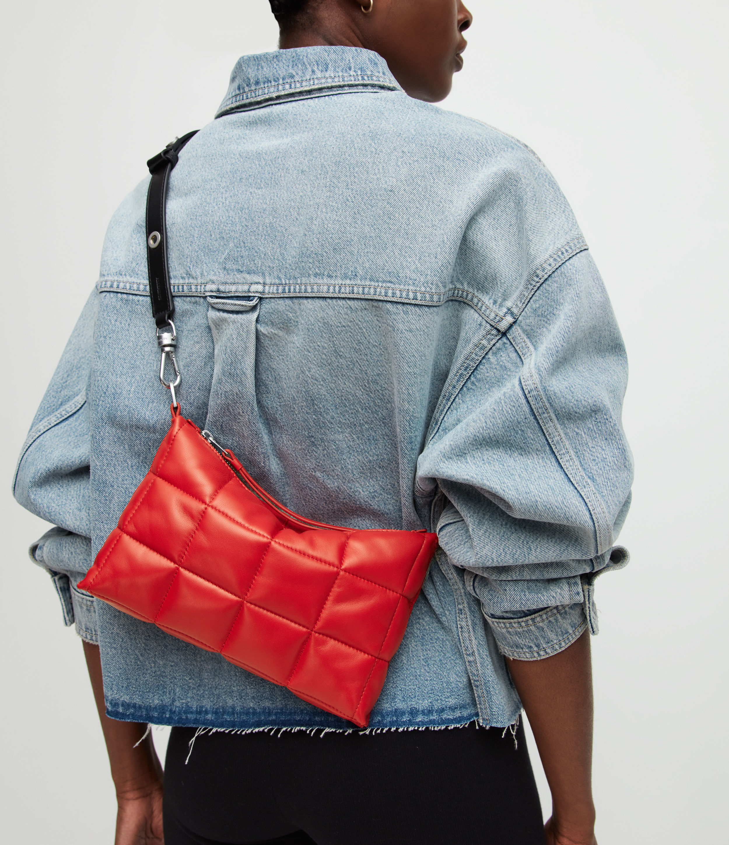 Eve Quilted Crossbody Bag In Red