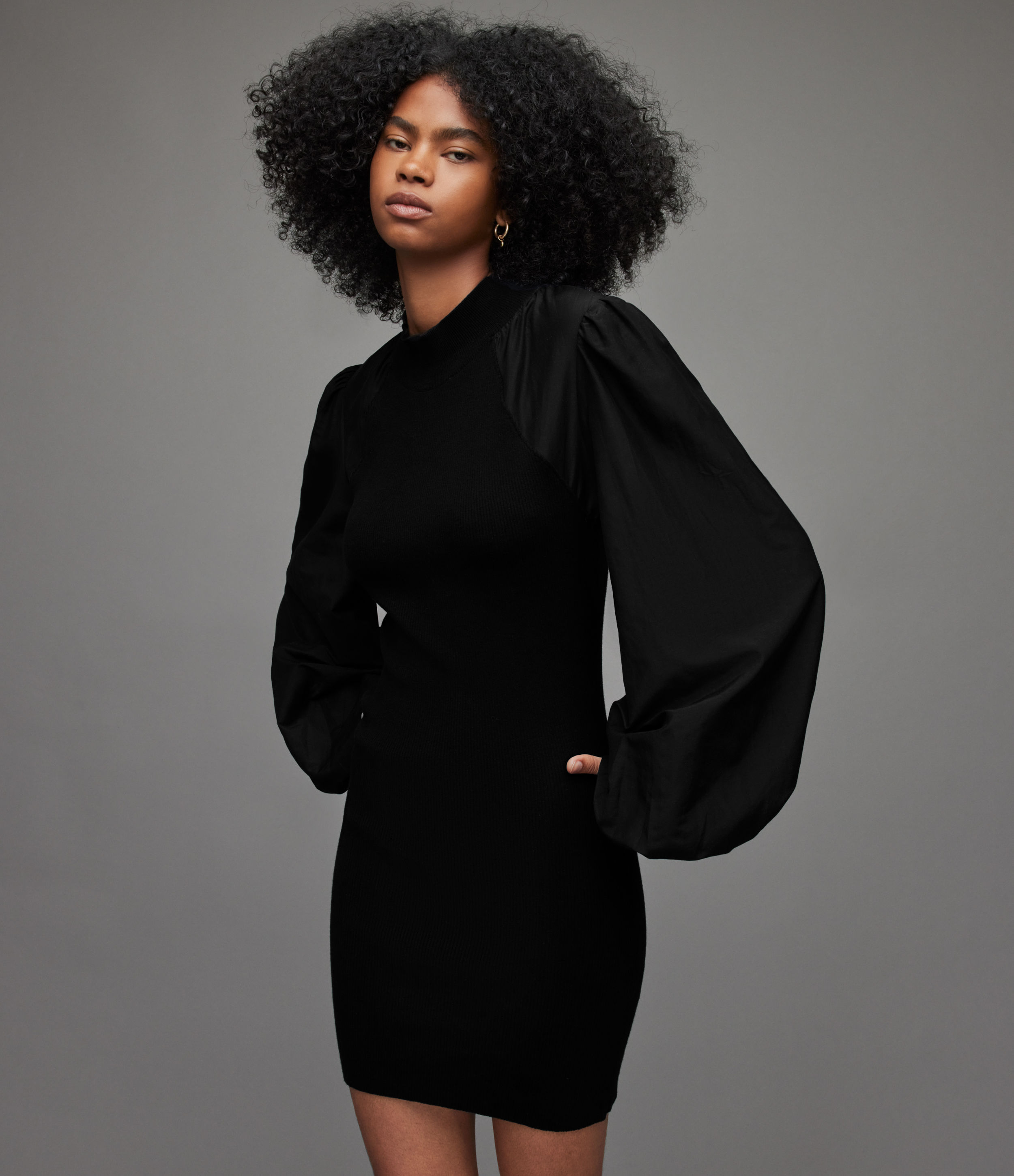 AllSaints Women’s Cleo Mini Dress, Black, Size: 12