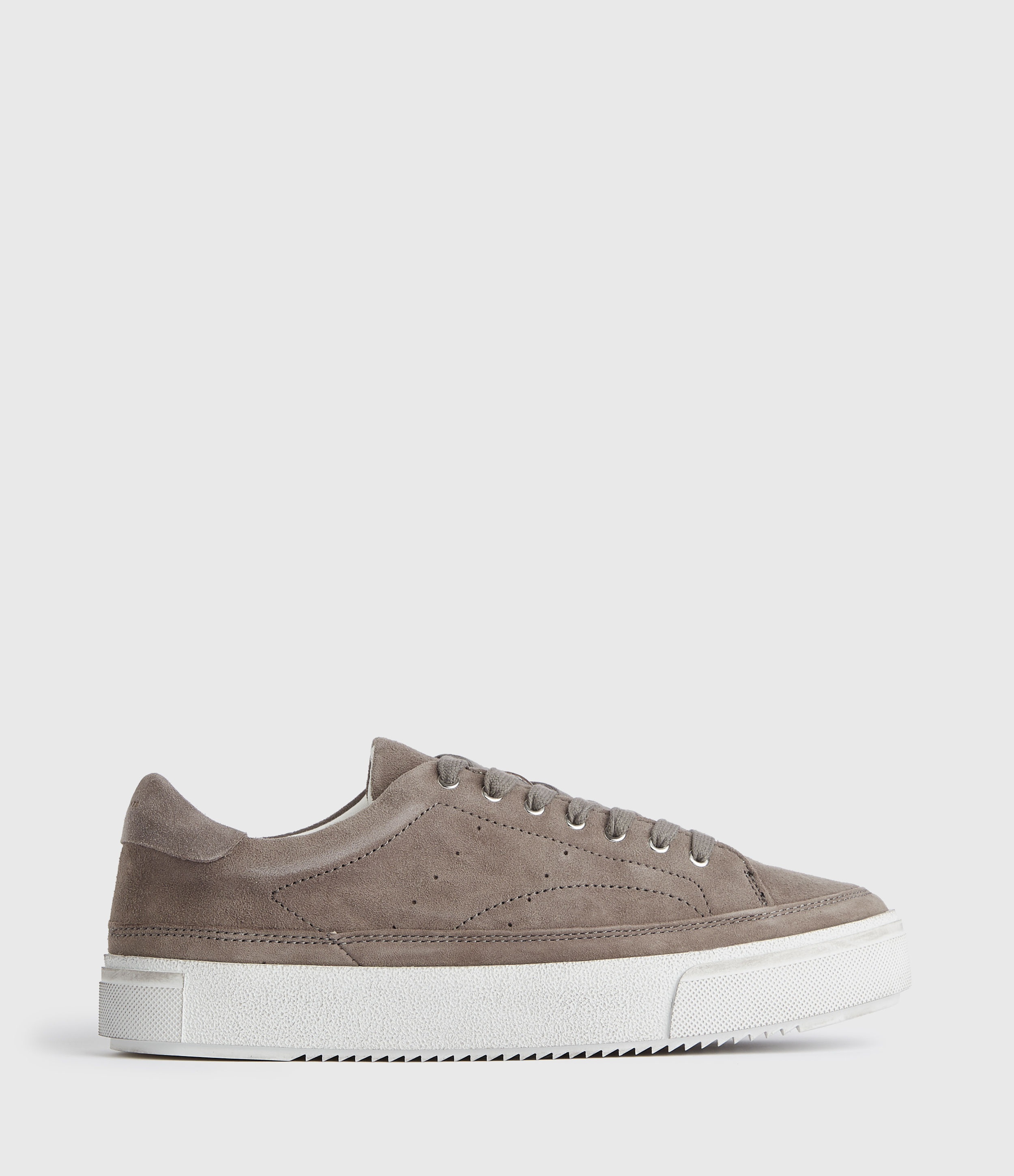 Allsaints Trish Suede Trainers In Gray