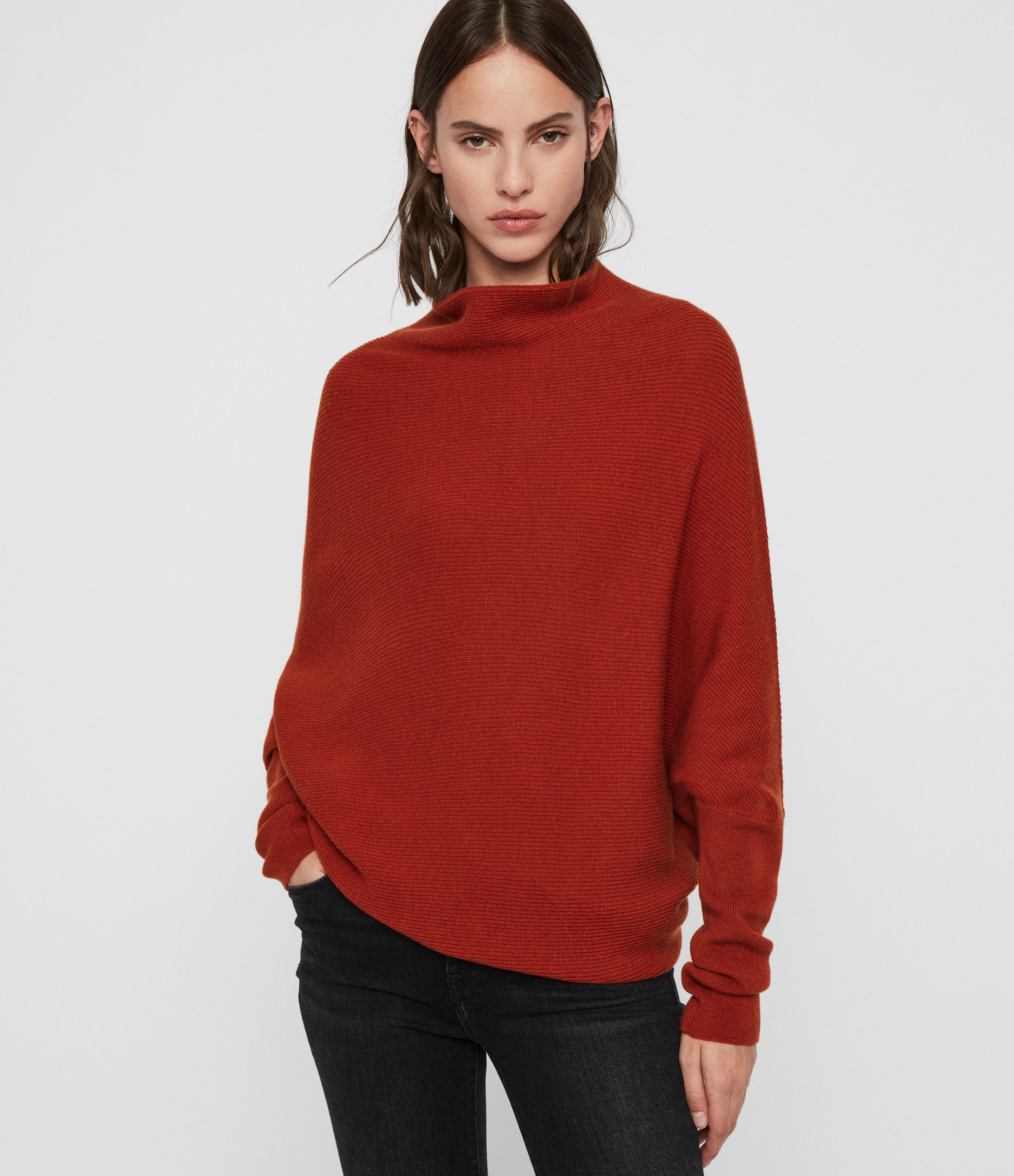 Allsaints Ridley Jumper In Red