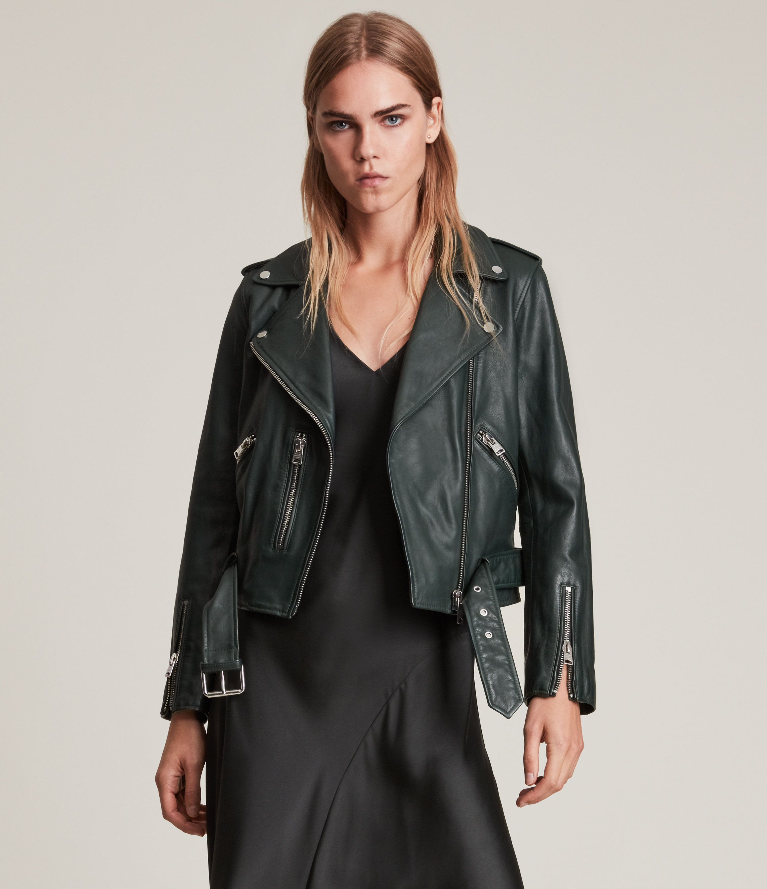 AllSaintsAllSaints Balfern Leather Biker Jacket | DailyMail