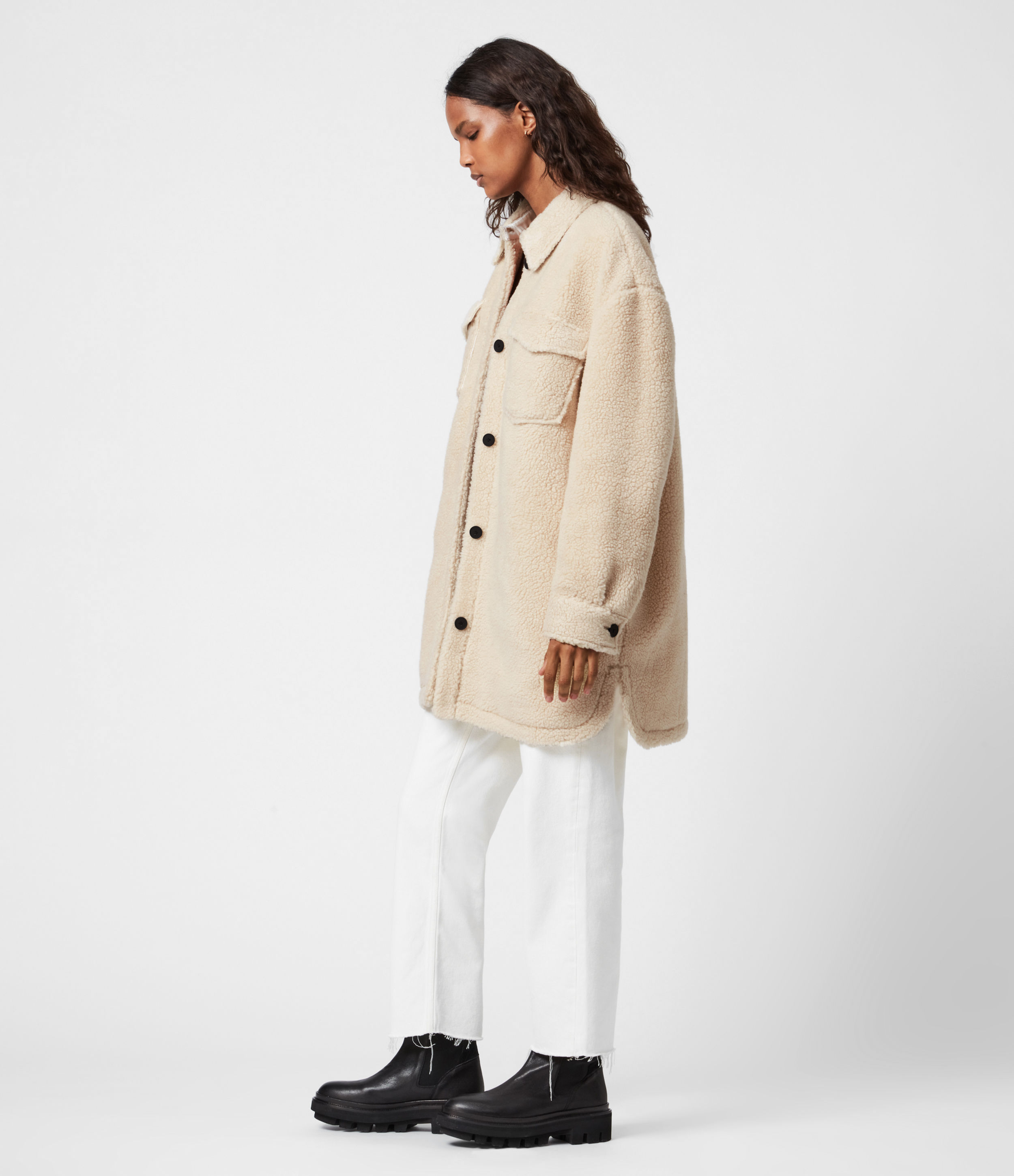 all saints sophie sherpa jacket