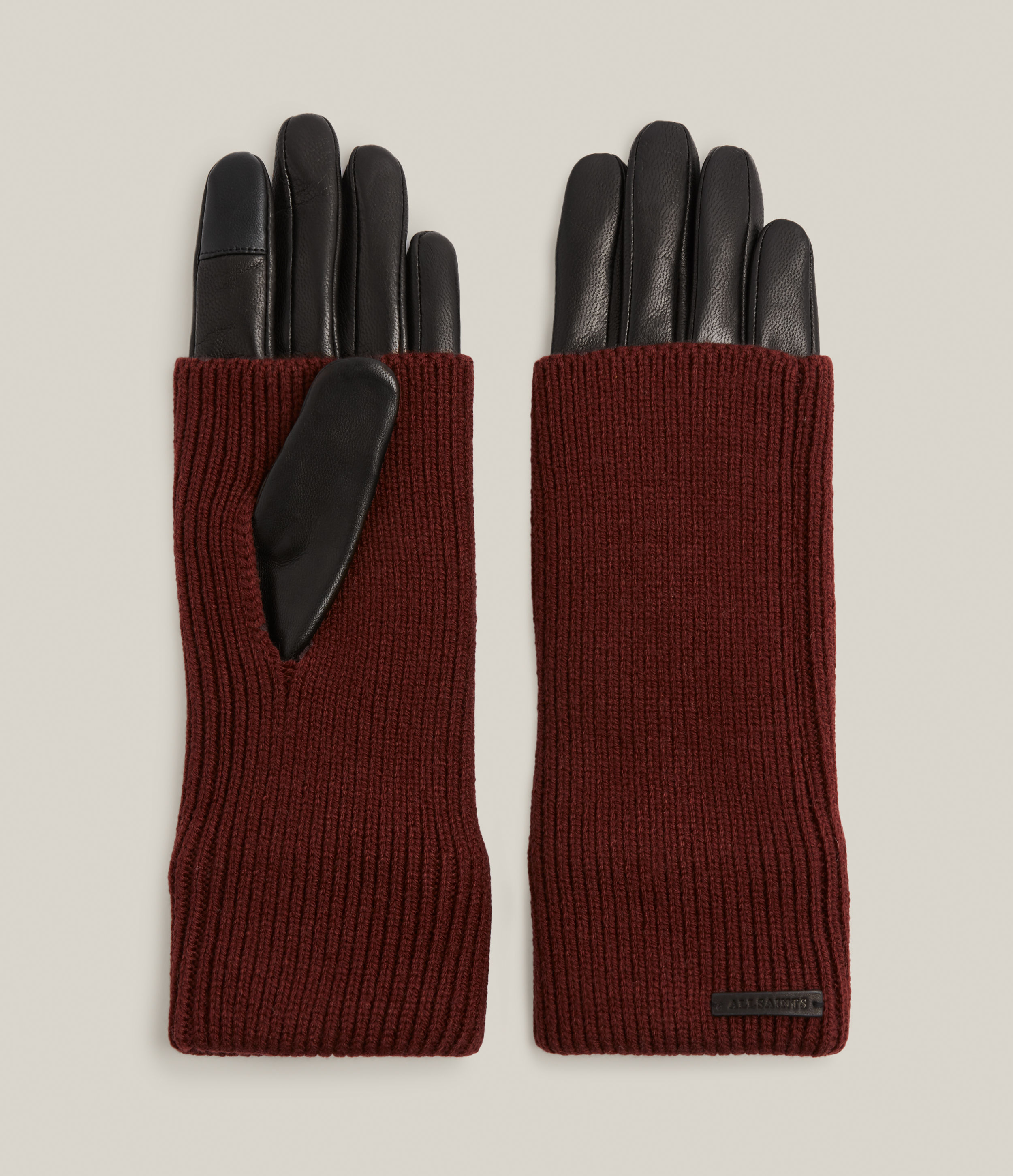 all saints leather gloves