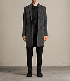 ALLSAINTS US: Mens Abel Coat (Dark Grey)