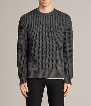 ALLSAINTS US: Mens Mode Merino V-neck Sweater (Grey Marl)