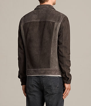 ALLSAINTS US: Mens Strander Suede Jacket (Grey Combo)