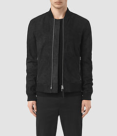 Allsaints Tyde Suede Bomber Jacket | ModeSens