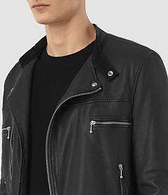 Allsaints Kline Leather Biker Jacket, Black | ModeSens