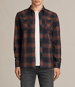 allsaints leather shirt