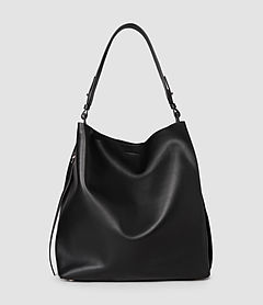 ALLSAINTS UK: Womens Paradise North South Tote (Black/Black)