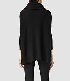 ALLSAINTS US: Womens Tiff Cashmere Sweater (Black)