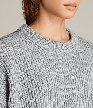 ALLSAINTS US: Womens Pierce Crew Sweater (Grey Marl)