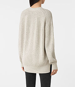 ALLSAINTS US: Womens Lovisa Sweater (OYSTER WHITE)