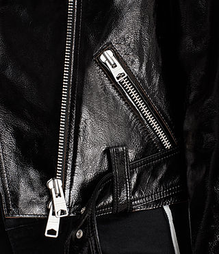 ALLSAINTS UK: Womens Rigby Payton Leather Biker Jacket (Black)