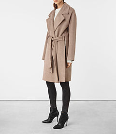 ALLSAINTS US: Womens Indira Coat (Oat)