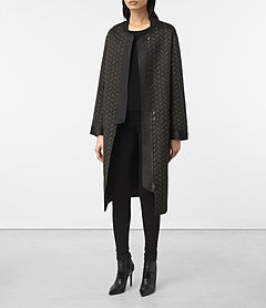 ALLSAINTS US: Womens City Monument Coat (Black)