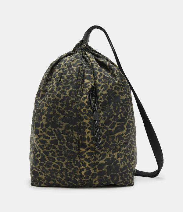 Kaito Leopard Print Duffle Sling Bag