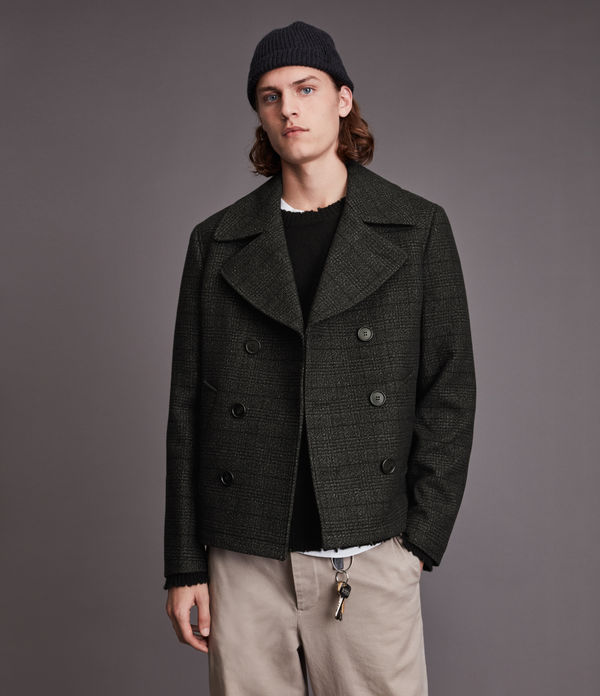 Ford Wool Blend Check Peacoat