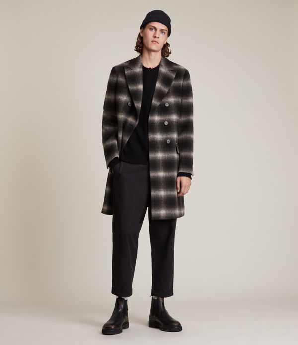 ventry wool blend check coat