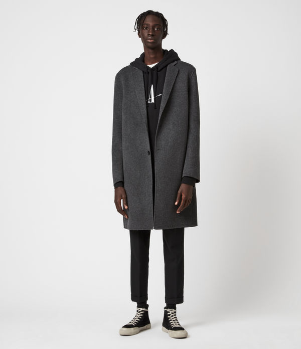 ALLSAINTS UK: Mens Bodell Wool Coat (charcoal_grey)