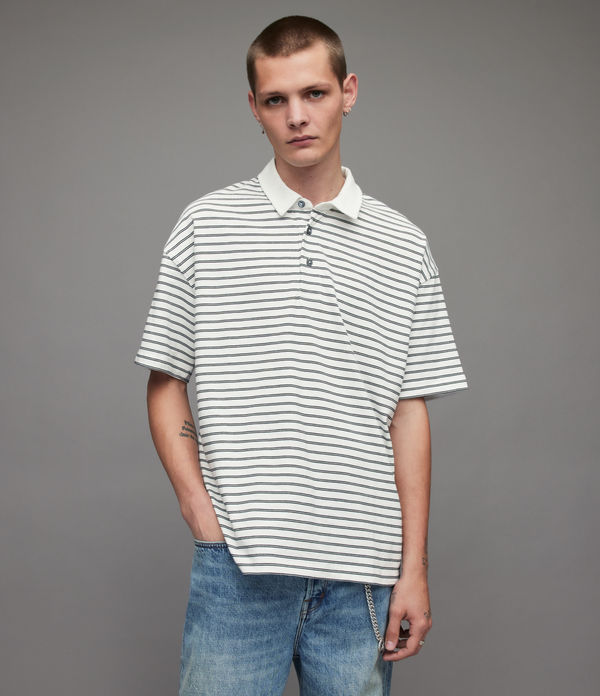 Ave Oversized Striped Polo Shirt