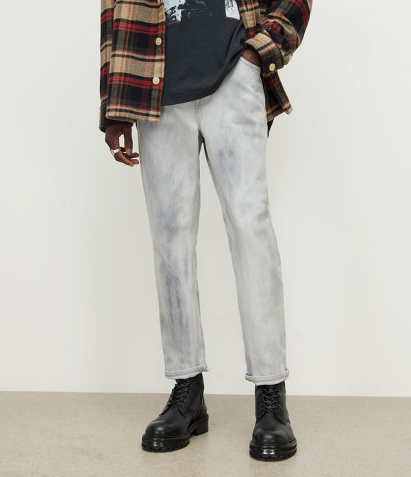 Jack Bleached Cropped Tapered Jeans