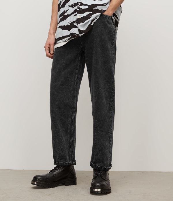 Reeves Loose Fit Jeans, Washed Black