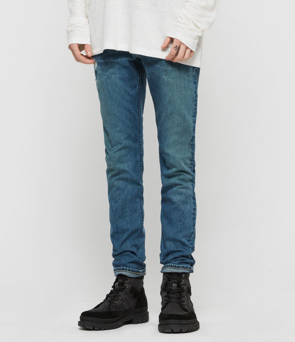 black damaged jeans