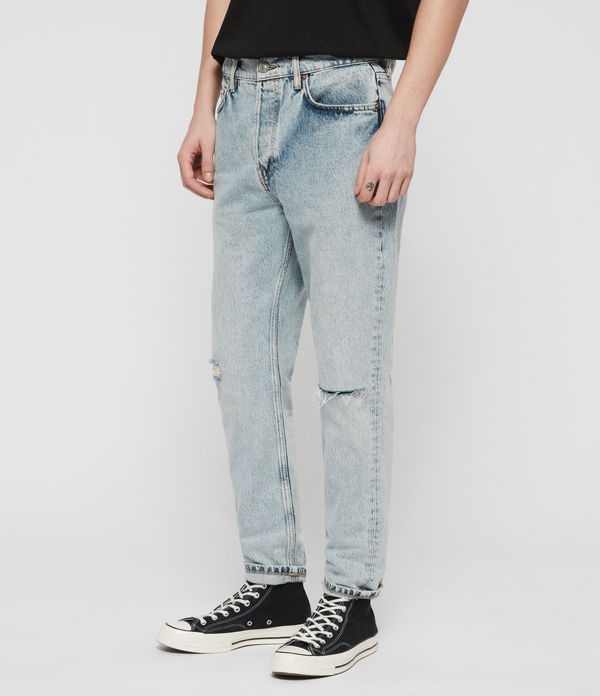 black damaged jeans