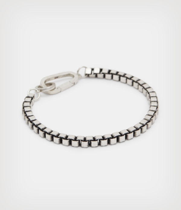 Box Chunky Chain Sterling Silver Bracelet